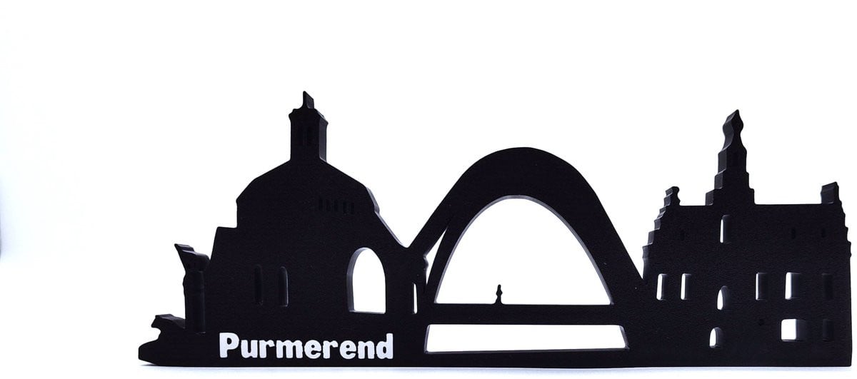 Allygami Purmerend Skyline Silhouet Koepelkerk Decoratie 3D Print Zwart