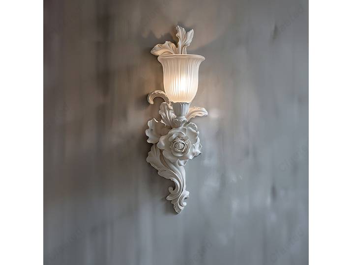 Applique murale en résine et verre LED rétro européenne, crème, fleur de vent, applique murale pour salon, couloir, porche, éclairage décoratif