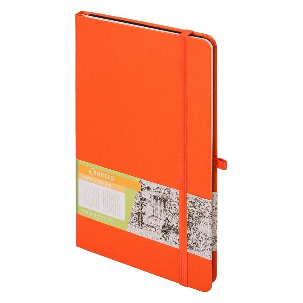 Antrax Notizbuch A5 Kariert Romantik Orange (A5, Kariert, Harter Einband) (280246)