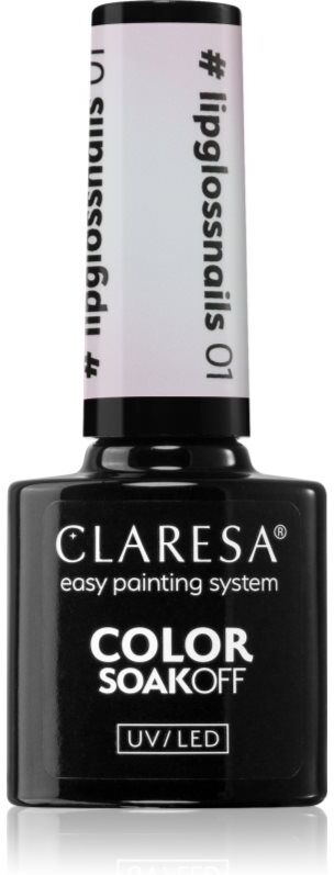 Claresa SoakOff UV/LED Color #lipglossnails gel nail polish shade 01 5 g