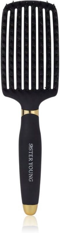 Sister Young OVIA flat brush for hair Black BV 1 pc