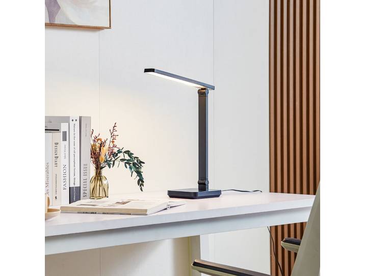 Rylas LED Lampe de Table CCT Black - Lindby - Bureau / espaces de travail - Angulaire