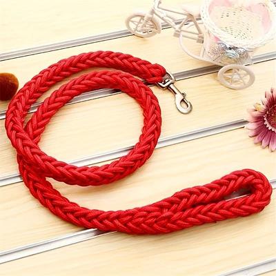 Uplift Treasures Braided Dog Leash For Training Walks red l
