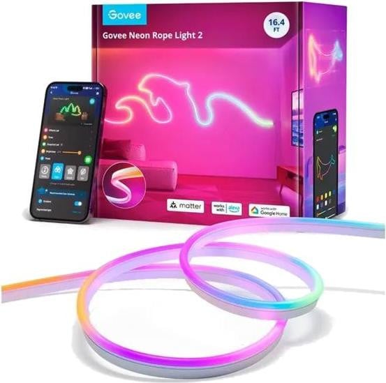 Govee H61D5301-OF-EU Slimme LED-strip met Wi-Fi, 48W