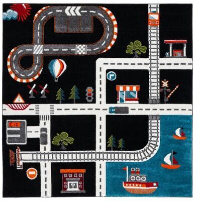 SAFAVIEH Carousel Kids Koika Neighborhood Toy Roadway Area Rug