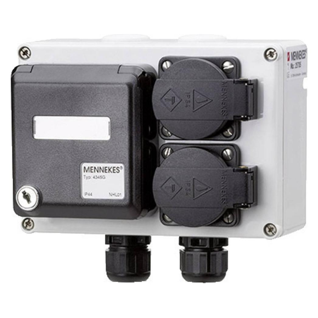 Mennekes Steckdosen-Kombination (2x, CEE 7/4, RJ45) (25705)