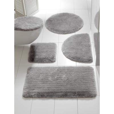 Badematte HEINE HOME Gr. 7, grau (hellgrau), rund ( Ø 75cm), Badematten, Badematte
