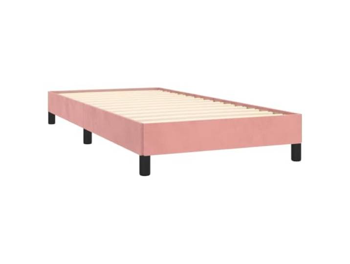 KTHLBRH Bettrock Rosa 90 x 190 cm aus Samt Mit Latten, stabilen Beinen, Rahmen aus Sperrholz, für Matratze 90 x 190 cm