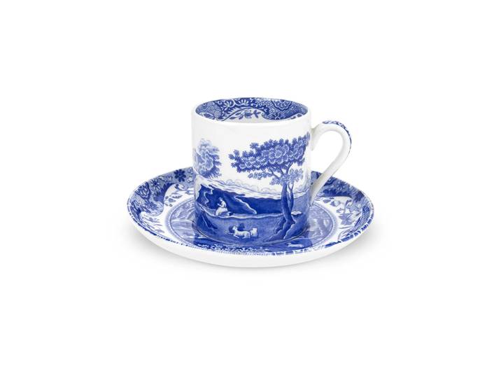 Spode Tasse à café et soucoupe Blue Italian 9 cl