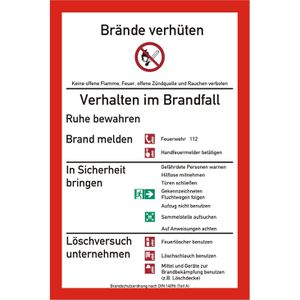 Abtec Hinweisschild ISO 7010, Kunststoff, 20 x 30 cm, Brandschutzordnung Teil A, DIN 14096-1