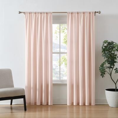 Brooklyn Loom Brookyln Loom Solid Cotton Percale Window Curtain Pair