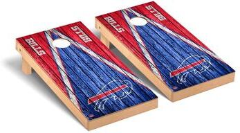 Skip's Garage Buffalo Bills NFL Football Triangle Cornhole Board Set