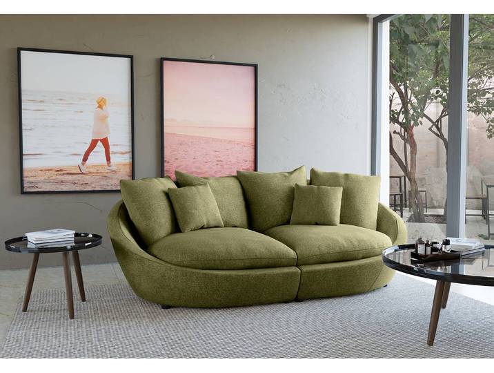 Big-Sofa CARTAYA Grün Webstoff Gilah 280cm Skandi