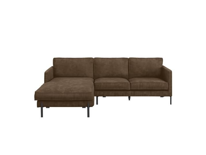 Livetastic Ecksofa, Braun, Metall, Ottomane links, L-Form, 232x154 cm, Rücken echt, Armteil links, Wohnzimmer, Sofas & Couches, Wohnlandschaften, Ecksofas