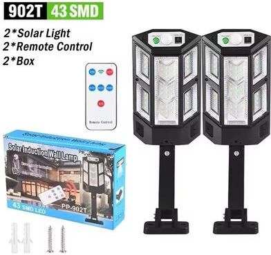 Inspired Living SolarBright 30000 LM Motion Sensor Solar Garden & Street Light 43 Smd 2pcs
