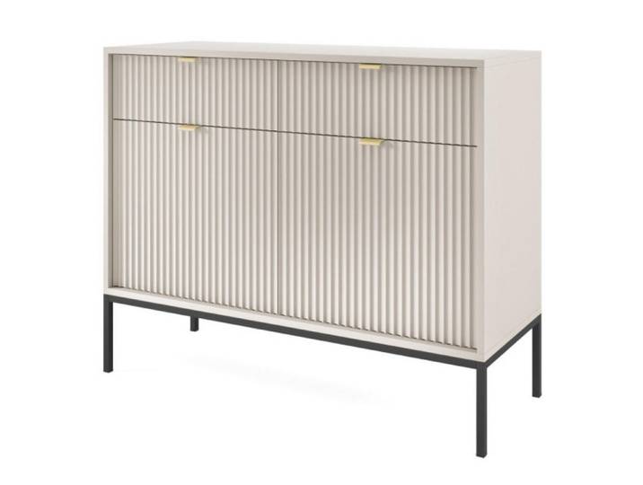 Sepro Meble Kommode Kaschmir Schwarz NEW Ksz104, Ecru, 104x83x39 cm, Kleinmöbel, Kommoden, Sideboards
