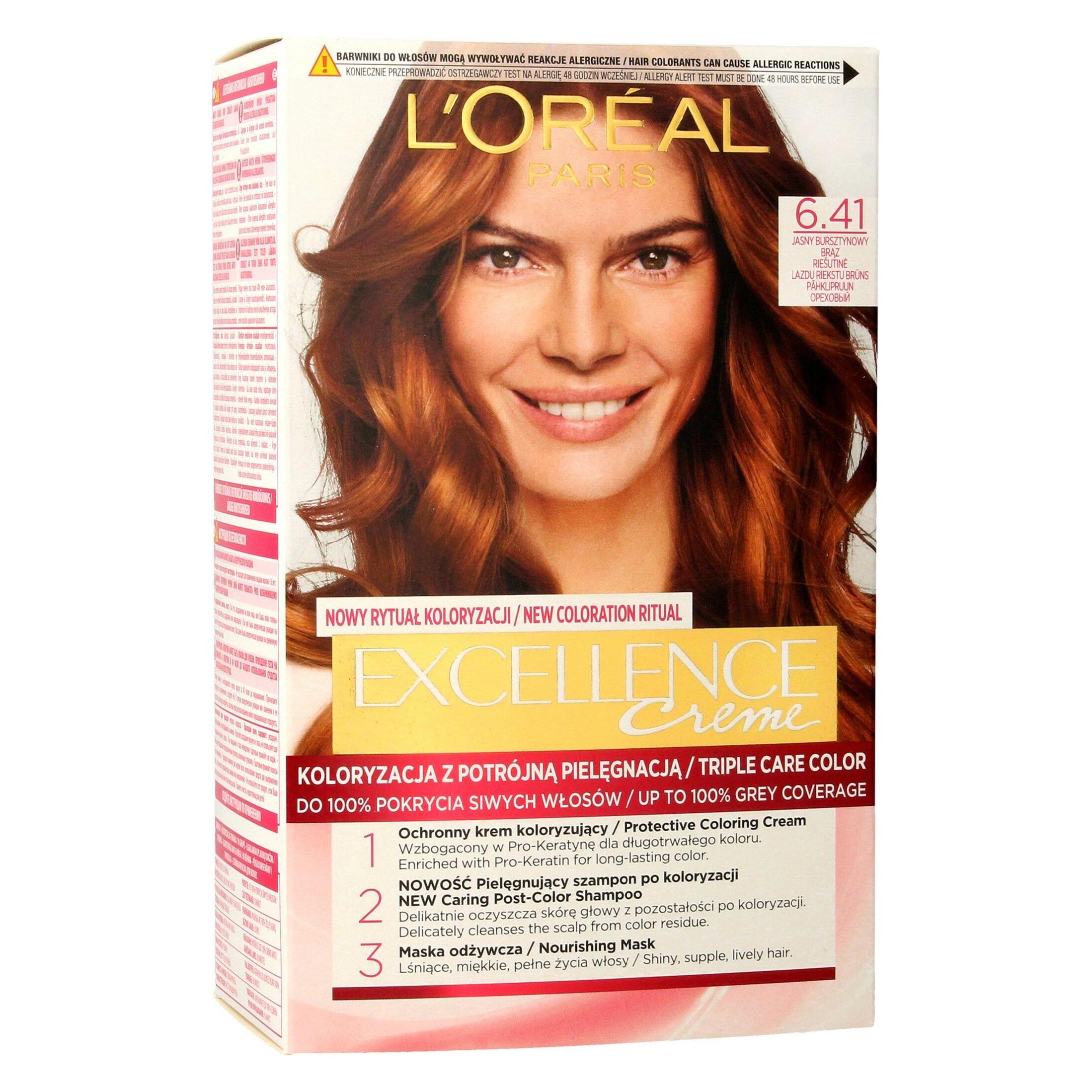 L'Oréal Paris Loreal Excellence Creme Farbe Creme 6.41 Light Amber Brown (Künstliche Wimpern) (0258878)