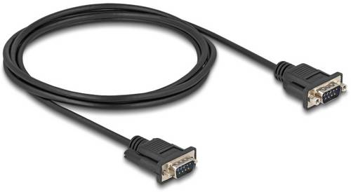 Delock Seriell Anschlusskabel [1x RS232-Stecker - 1x RS232-Stecker] 2m Schwarz