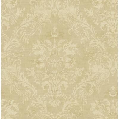 Seabrook Designs Lidia Floral Damask Unpasted Wallpaper