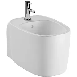 VitrA Plural Wand-Bidet 7831B401-0288 36x54,5cm, Überlauf, 1 Hahnloch mittig, edelweiß, VC