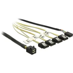 Delock Reverse SAS Kabel: 4xSATA - SFF-8643, 0.5m (50 cm, SAS), Interne Kabel (PC)