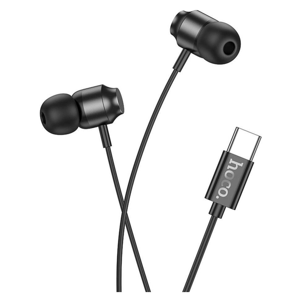 Hoco Wired headphones M122 Power metal universal digital earphones with microphone Type-C Black (Kabelgebunden) (6942007612708)