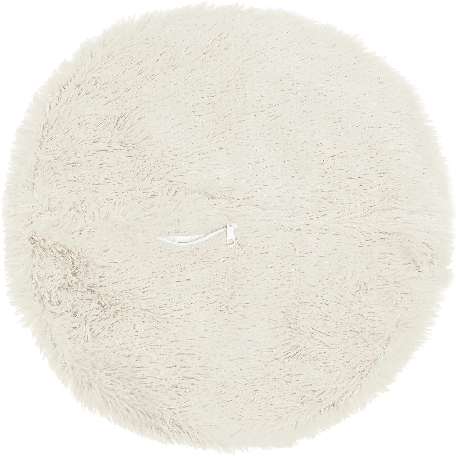 vidaXL Coussin 6 pc HEERLEN Blanc Ø 60 cm Fleece PV