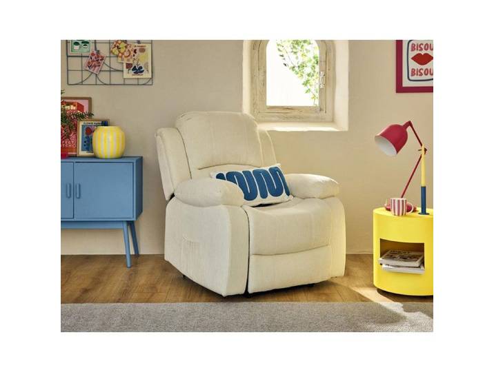 Armand - fauteuil relax électrique en velours côtelé - Beige