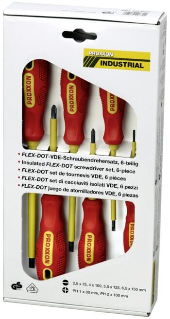 Proxxon Set de tournevis VDE 6 pièces f. fente + PHILLIPS (22630)