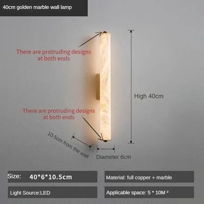 Inspired Living Luxury Spanish Marble LED Wall Sconce Full Copper Modern Snowflake Design golden 40cm