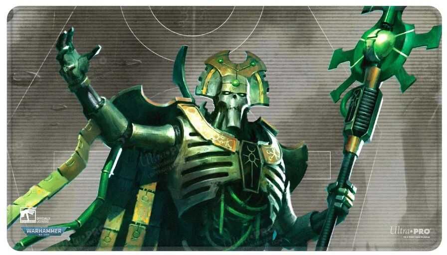 Ultra Pro Warhammer 40,000 Necron Codex Aligned Stitched Playmat for Tabletop Gaming, 61 x 34.3 cm, Officially Licensed Warhammer 40,000 Merchandise