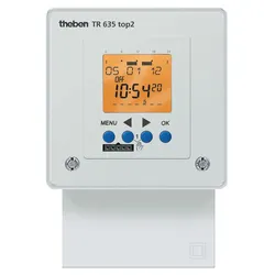 Theben 6350100 Digital-Zeitschaltuhr mit Stecksockel 1 Kanal, 7 T, Ferien, Imp., Zyklus TR 635 top2