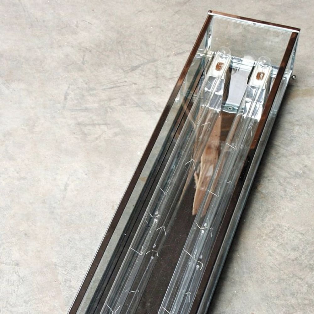 Authentage Wandlamp Vitrine 2L XXL Nostalgische Wandlamp in Landelijke Stijl met Transparant Glas en Metaal