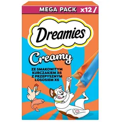 DREAMIES Cremig mit Huhn und Lachs 12x10g