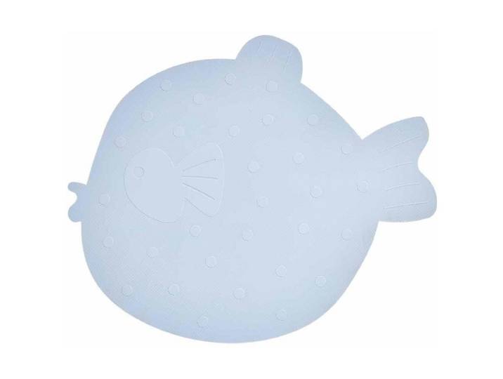 Duscheinlage OYOY Little Finn Hellblau , blau (hellblau), B:43,5cm L:52cm, Kunststoff, Wanneneinlagen, Duscheinlage