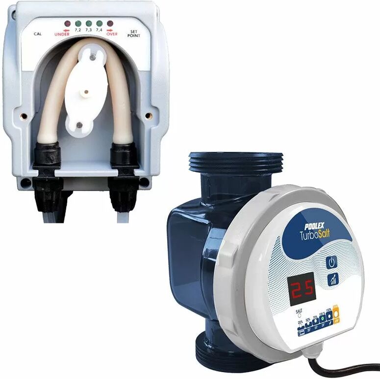 Pack électrolyseur au sel Turbo salt + régulation pH Poolex - Turbo Salt 300 + pH Poolex