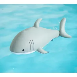 Westmann Stoff Schwimmtier Hai | Grau | 45x111x38 cm - Grau