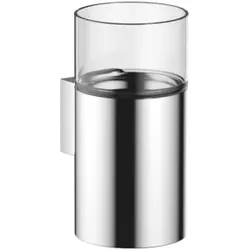 Dornbracht Glashalter Meta.02 8340097900 Wandmodell, chrom, mit Kristallglas, transparent
