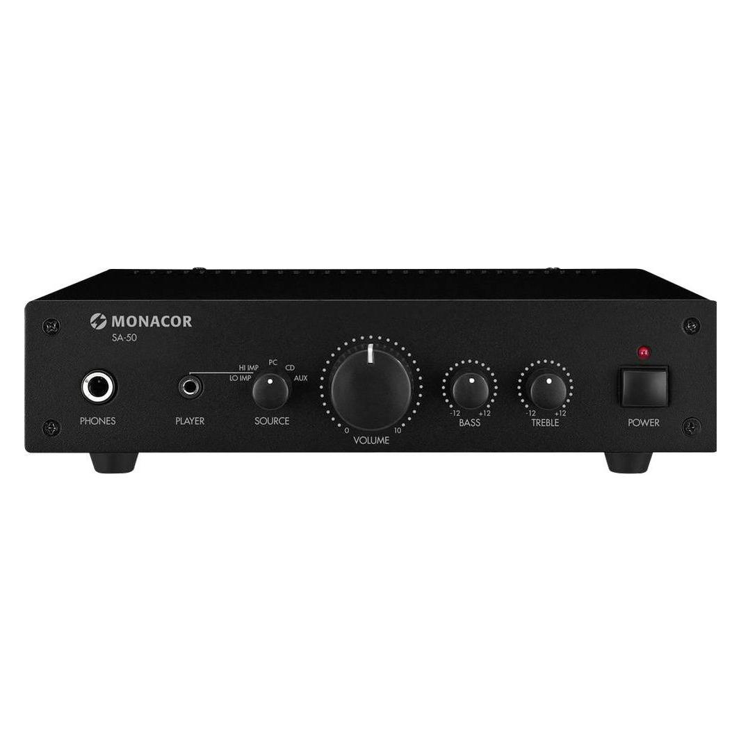 Monacor Stereo-Verstaerker, 4xIn 2x12.5W (SA-50)