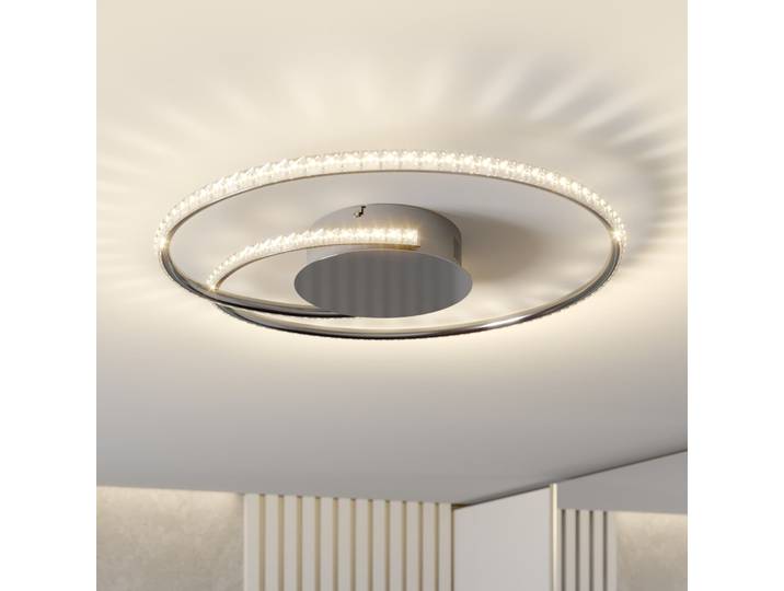 Joline LED Deckenleuchte Ø45 Chrome/Clear - Lindby - Wohnzimmer - Modern - Metall