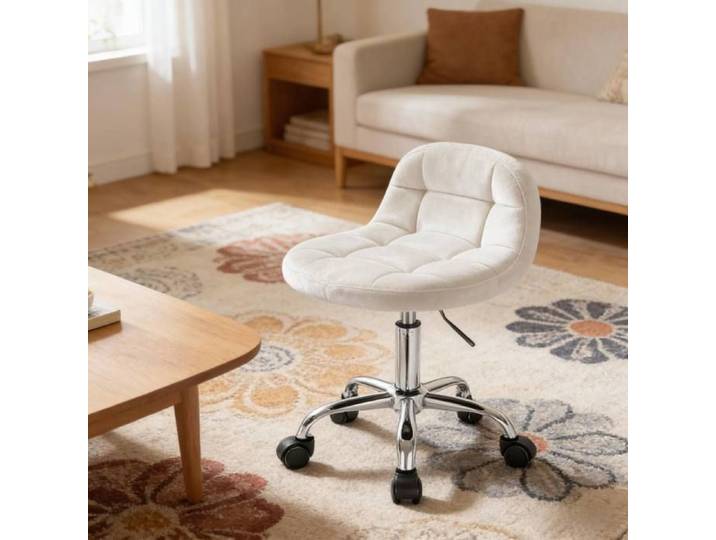 Chaise de salon pivotante avec roulettes fauteuil de bureau ergonomique pour ordinateur et maquillage