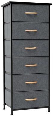 Crestlive Products 6 Drawers Vertical Dresser Storage Tower with Wood Top