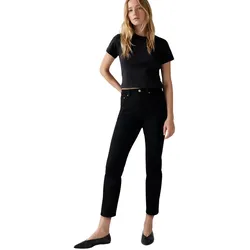 Levi's 501 Crop Jeans mit hoher Taille in Black Sprout-W24 / L28