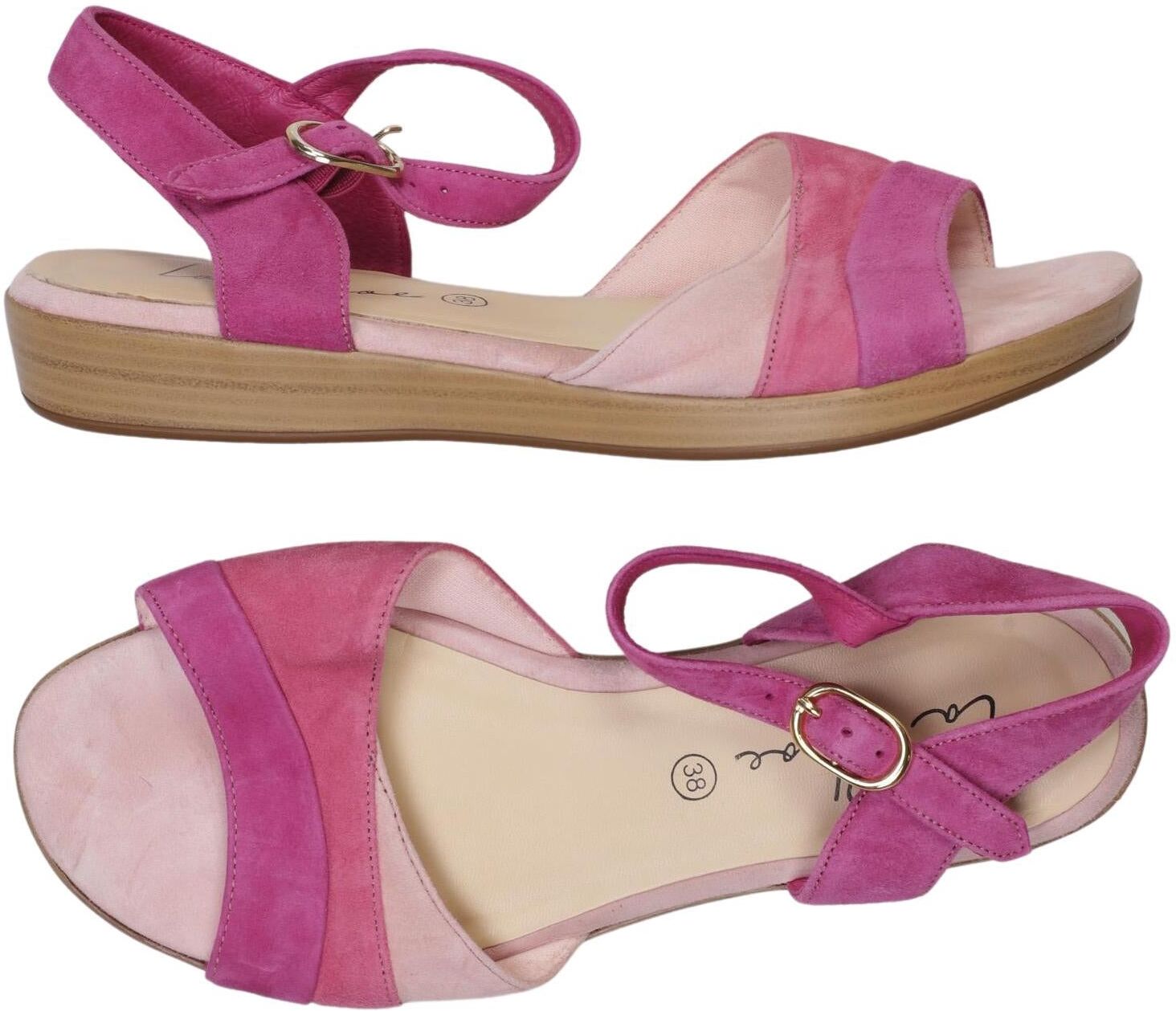 La Shoe Damen Sandalen, Pink, Gr. EU 38, Leder - Second Hand
