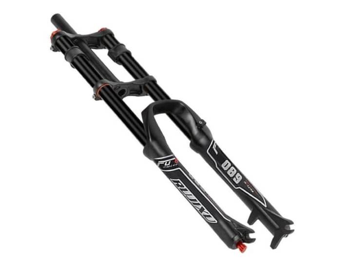 HIMALO Downhill Mountainbike Federgabel 26 27,5 29 MTB Luftgabel Federweg 130mm Scheibenbremse Gerade Gabel QR Zugstufenverstellung Manuelle Sperre (Color : Black, Size : 27.5'')