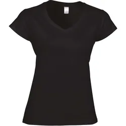 Gildan Damen Softstyle V-Neck T-Shirt 64V00L black XL