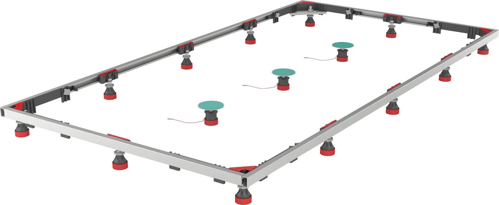Mepa REHAU montageramen SF Universal XL voor douchebakken tot 1000x1800 mm, in hoogte verstelbaar