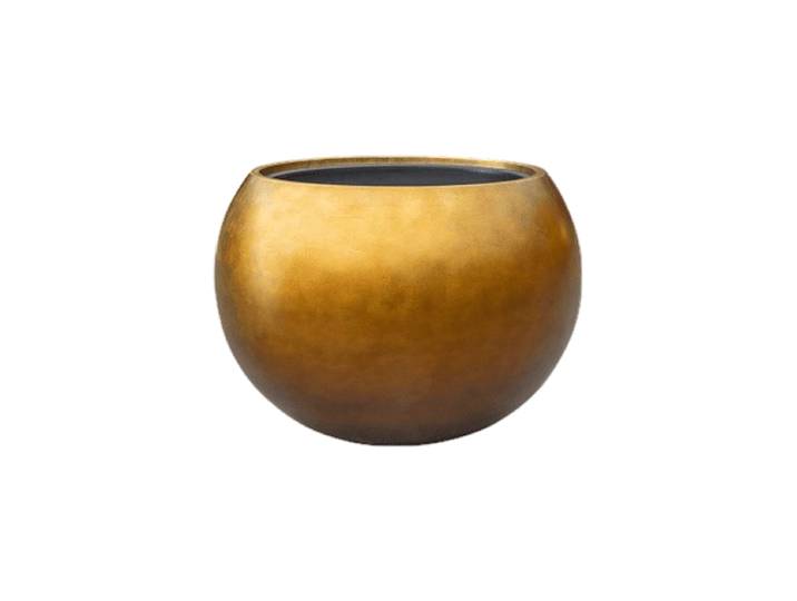 Grosser Blumentopf „Metallic Globe“, verschiedene Grössen Honey matt Baq Design