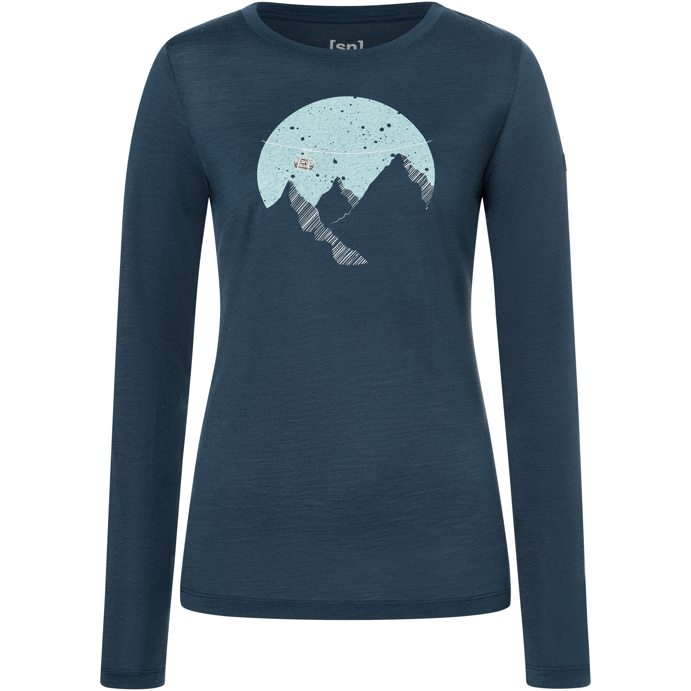 Super.Natural Gondola Damen Longsleeves Merino blau Größe L Trekking Hautfreundlich Merinowolle