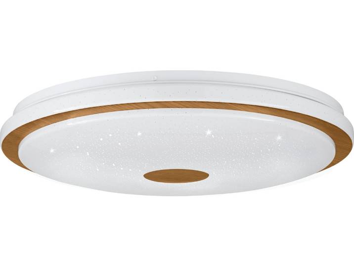 Eglo 900599 LANCIANO 1 LED Deckenleuchte 35W Ø480mm Weiss Braun Weiss Fernbedienung steuerbare Lichtfarbe dimmbar